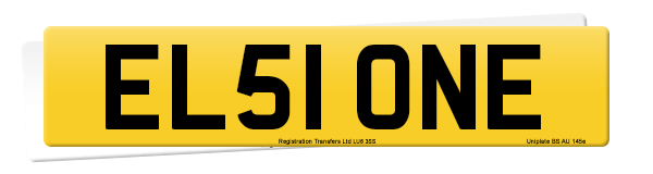 Registration number EL51 ONE